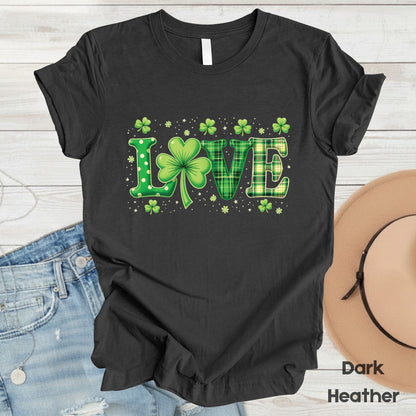 Love St Patrick’s Day Shirts Shamrock Sweatshirt Saint Patrick Party Tees Irish Green Sweater For Men Women Kids