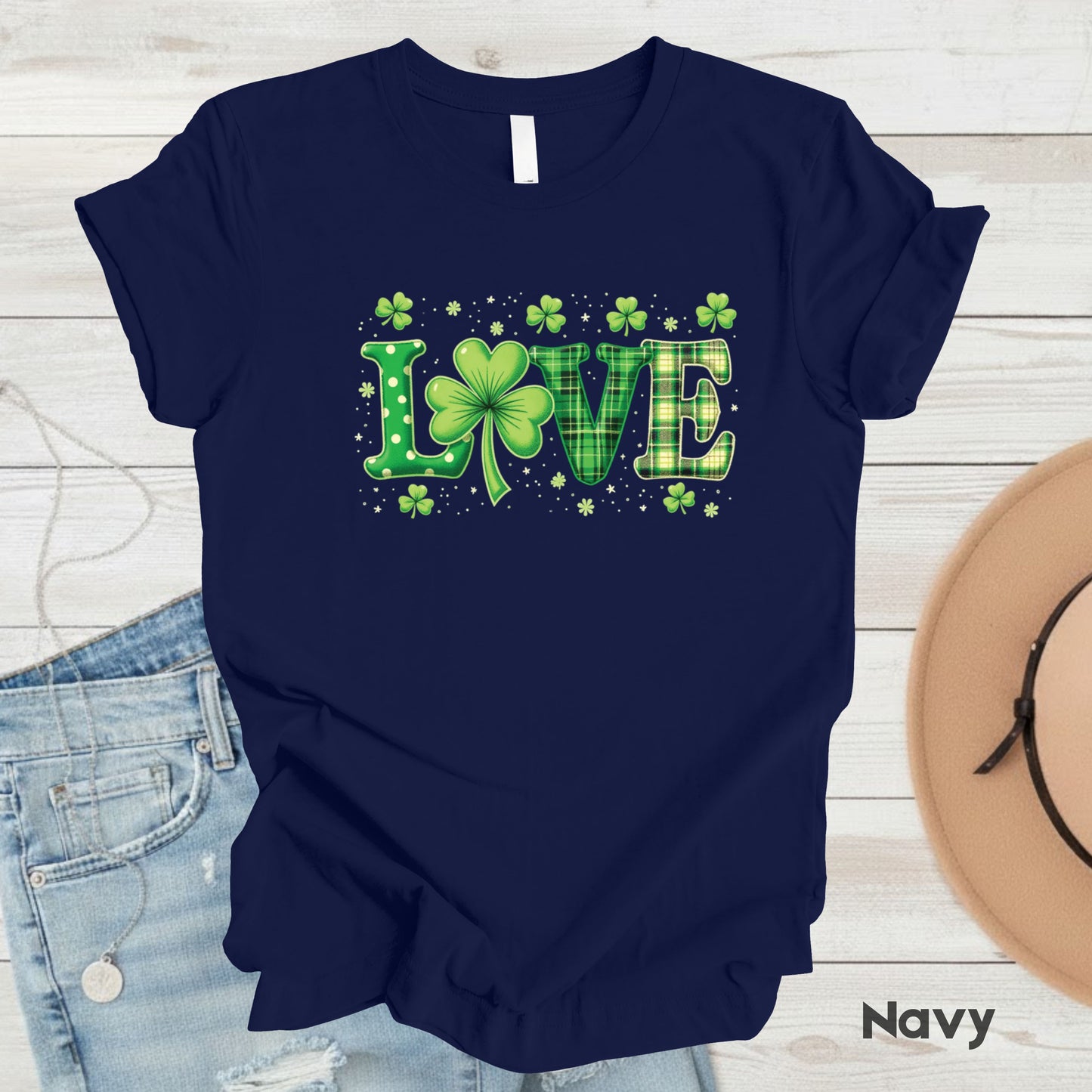 Love St Patrick’s Day Shirts Shamrock Sweatshirt Saint Patrick Party Tees Irish Green Sweater For Men Women Kids