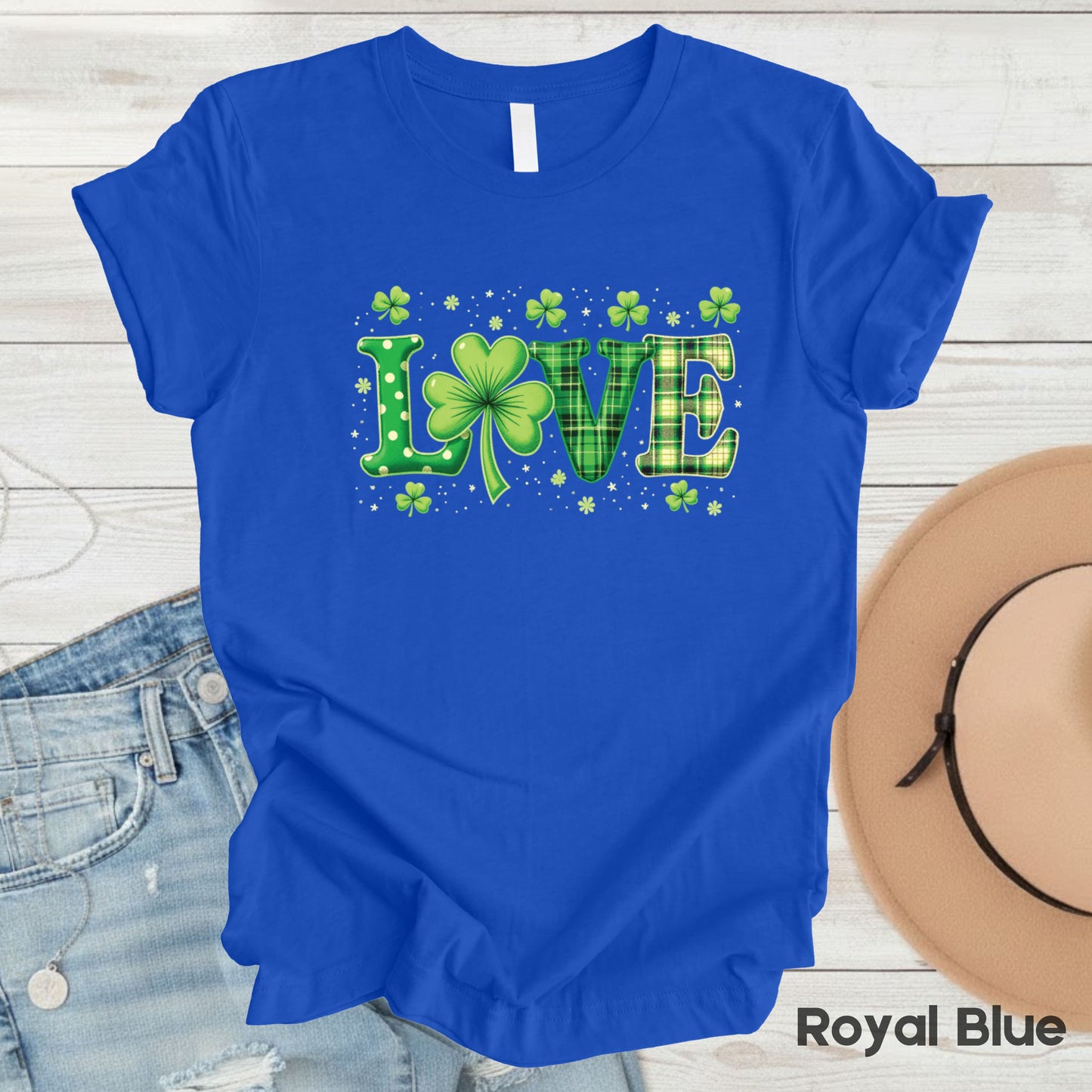 Love St Patrick’s Day Shirts Shamrock Sweatshirt Saint Patrick Party Tees Irish Green Sweater For Men Women Kids