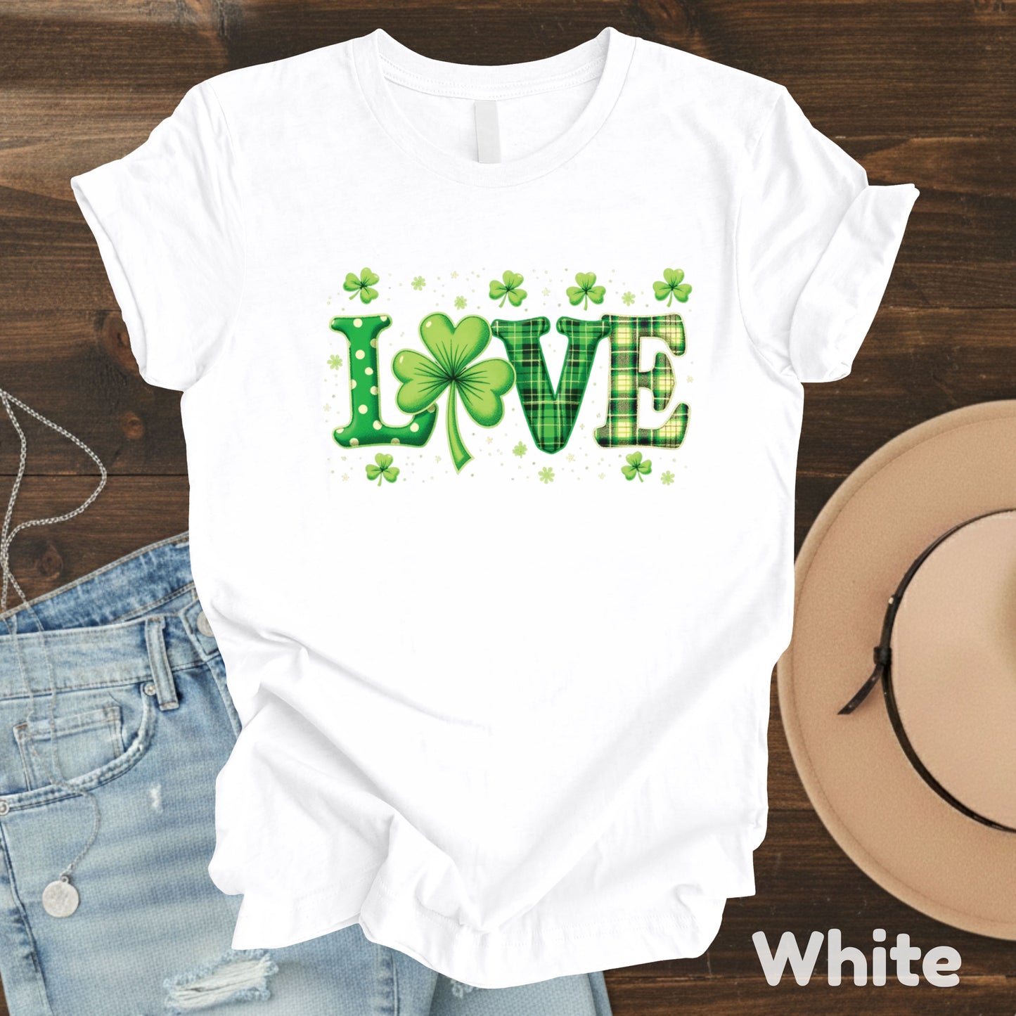Love St Patrick’s Day Shirts Shamrock Sweatshirt Saint Patrick Party Tees Irish Green Sweater For Men Women Kids