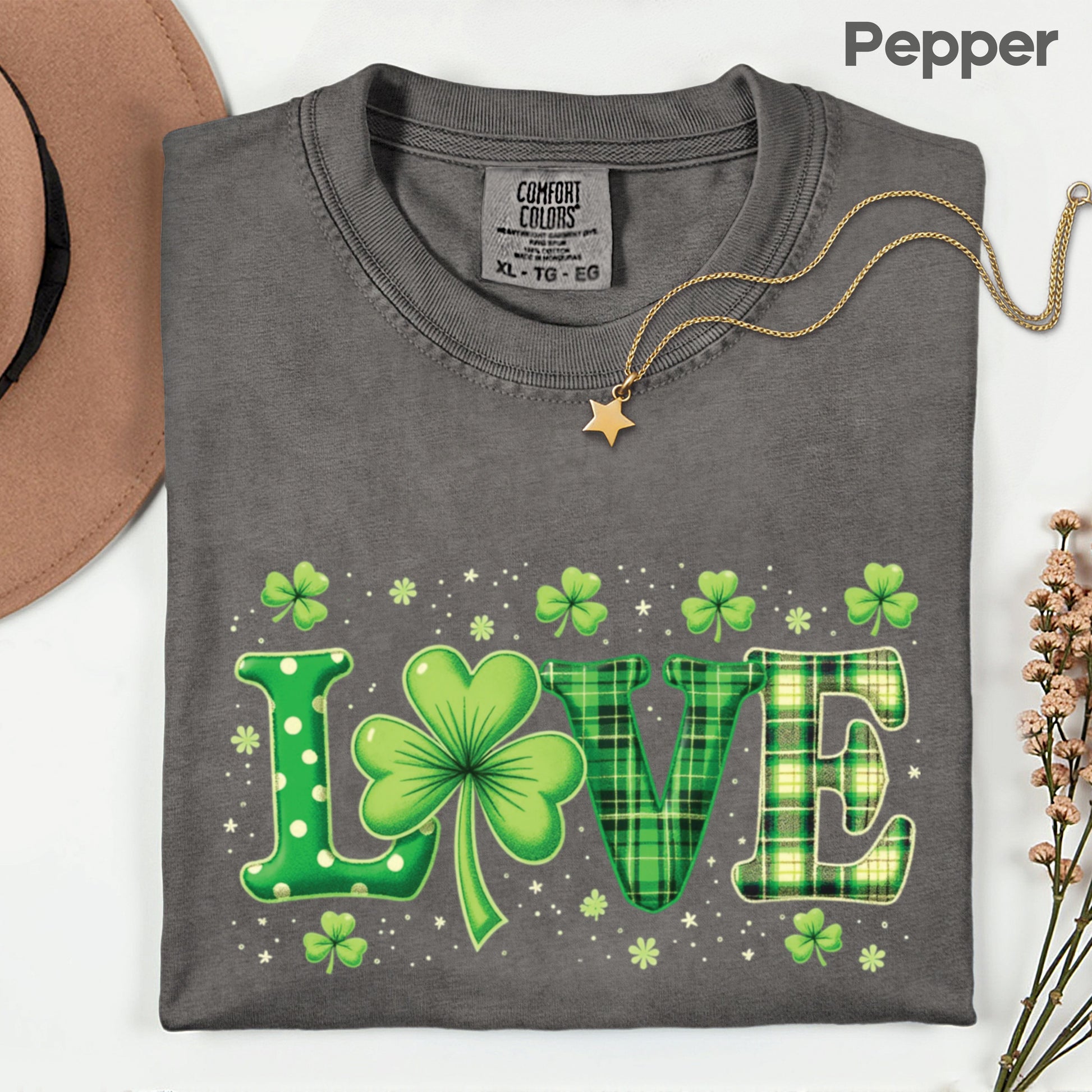 Love St Patrick’s Day DTF Transfer ready to Press Green Shamrock Heat Transfer for Shirts Irish UV Sticker Prints Iron on Transfer