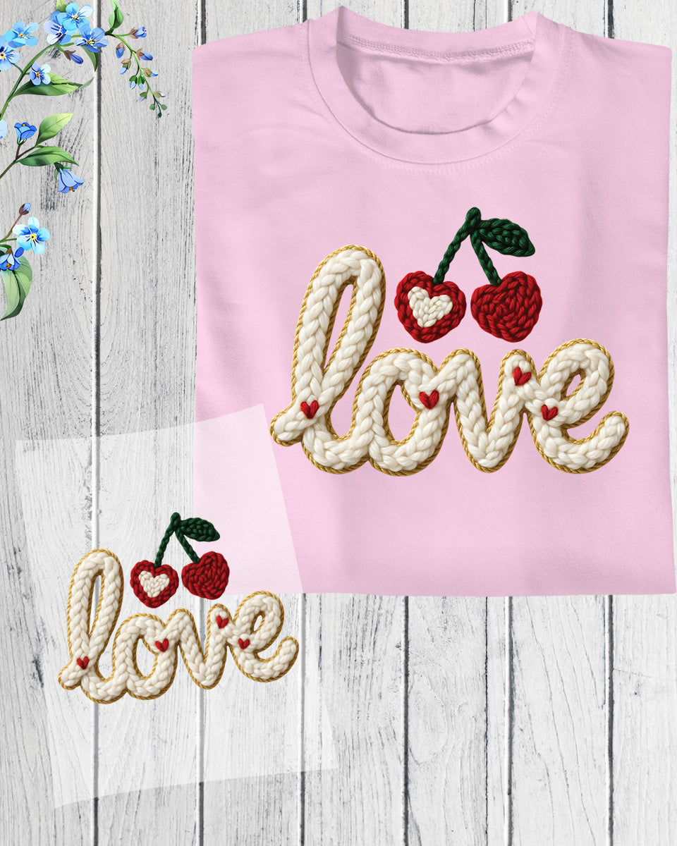 LOVE Valentine DTF Transfer Ready to Press