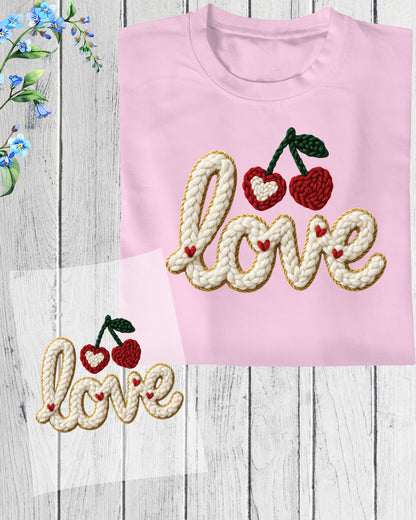 LOVE Valentine DTF Transfer Ready to Press