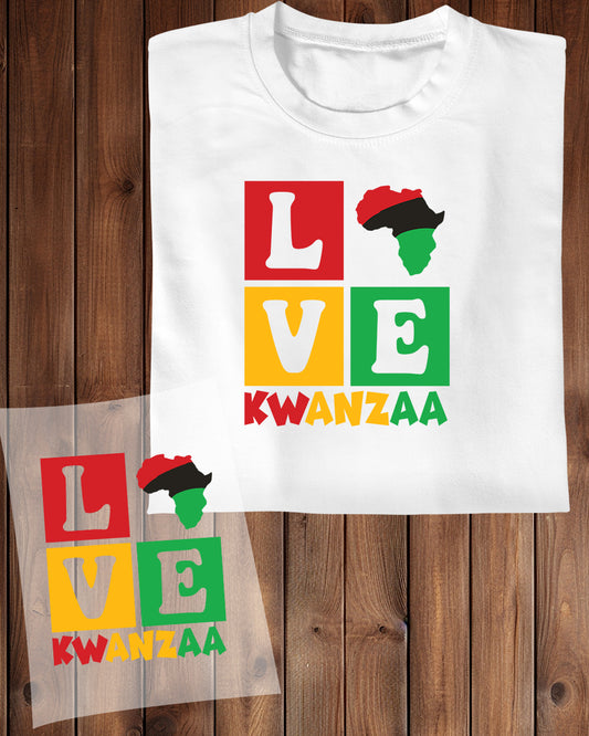 Love Kwanzaa DTF Transfer Film
