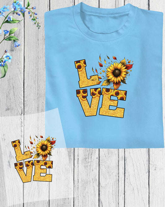 Love Sunflower DTF Transfer Film