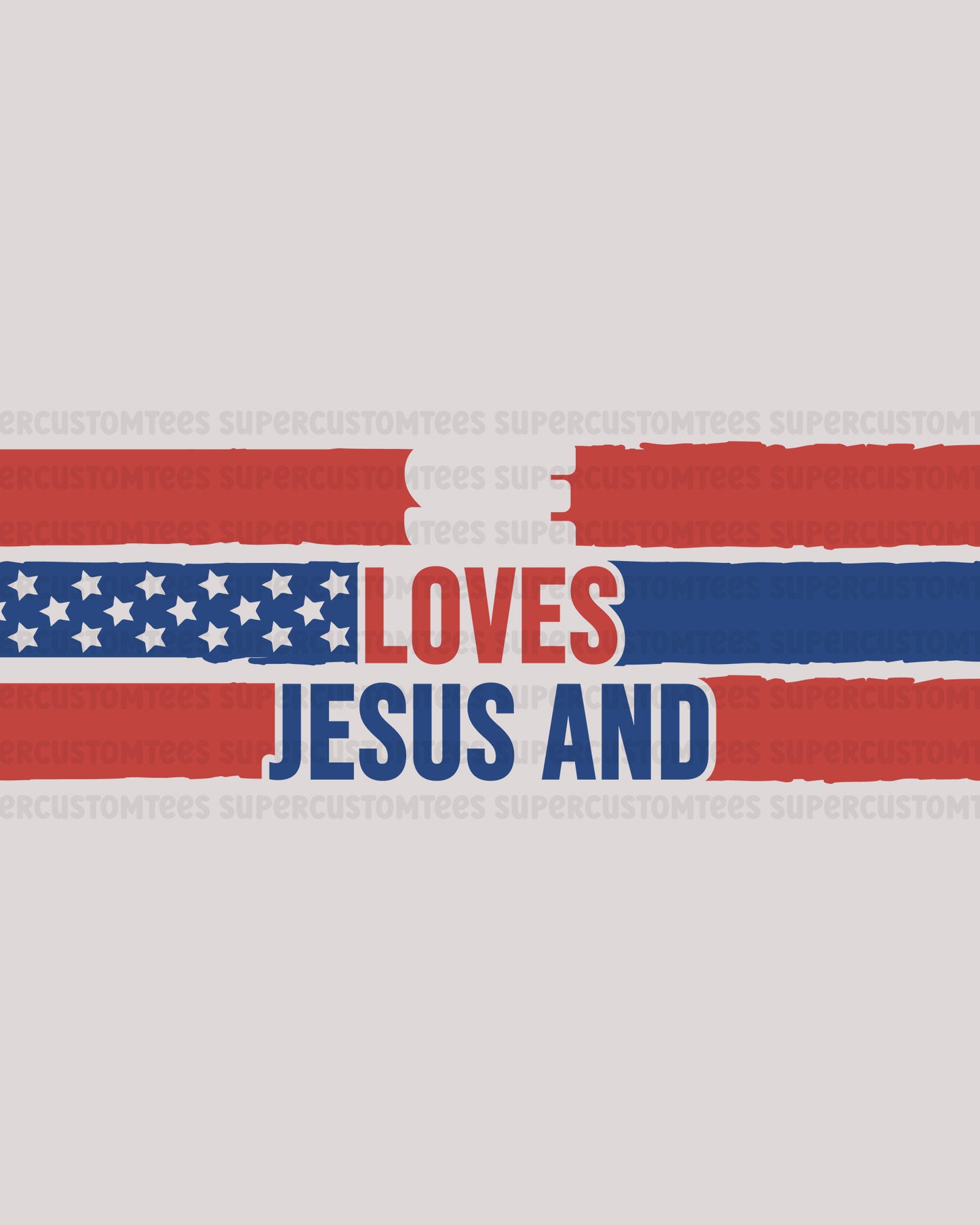 Loves Jesus and America Glass Tumbler UV DTF Decals