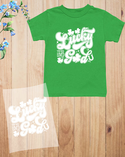 Lucky Loved by God Patrick’s Day DTF Transfer