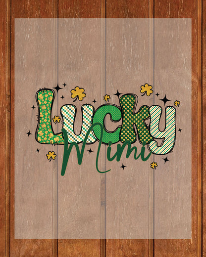 Lucky Mimi St. Patrick's Day DTF Transfer Sheets Irish Nana  Ready to Press