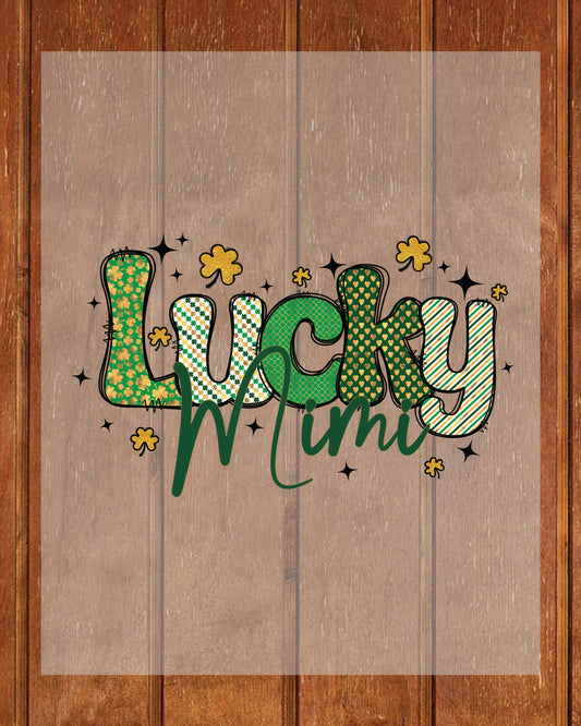 Lucky Mimi St. Patrick's Day DTF Transfer Sheets Irish Nana  Ready to Press