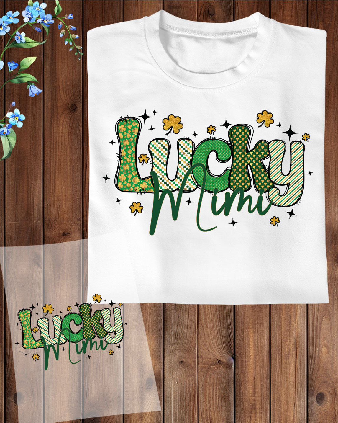 Lucky Mimi St. Patrick's Day DTF Transfer Sheets Irish Nana  Ready to Press
