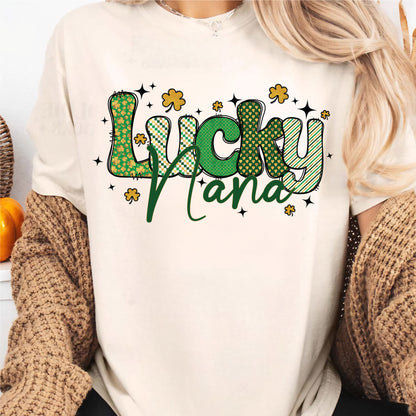 Lucky Nana St. Patrick's Day DTF Transfer Sheets Irish Grandma  Ready to Press