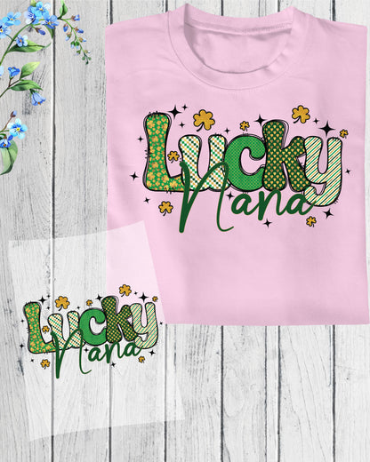 Lucky Nana St. Patrick's Day DTF Transfer Sheets Irish Grandma  Ready to Press