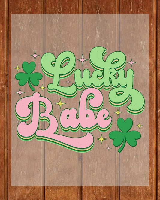 Lucky Babe St Patrick's Day DTF Transfer Film