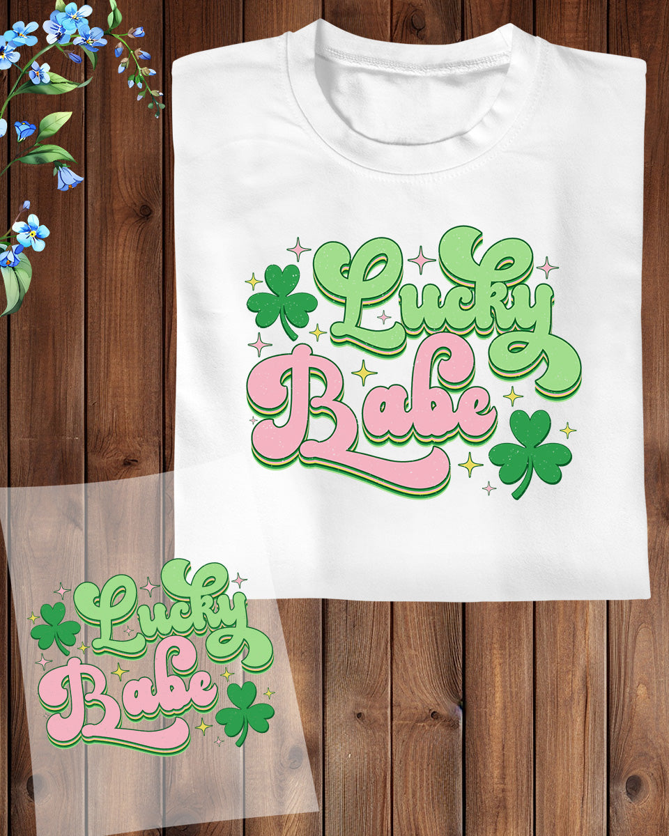 Lucky Babe St Patrick's Day DTF Transfer Film