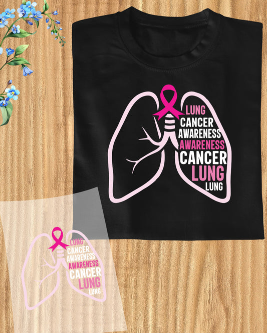 Lung Cancer Support DTF Transfer Film