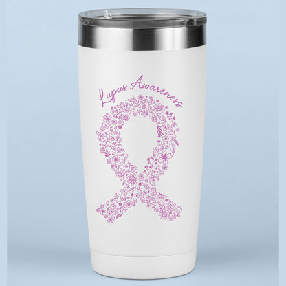 Lupus Awareness Floral Ribbon DTF Transfer Ready