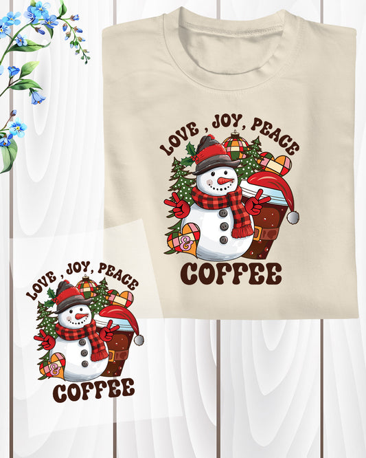 Love Joy Peace Coffee DTF Transfer Film