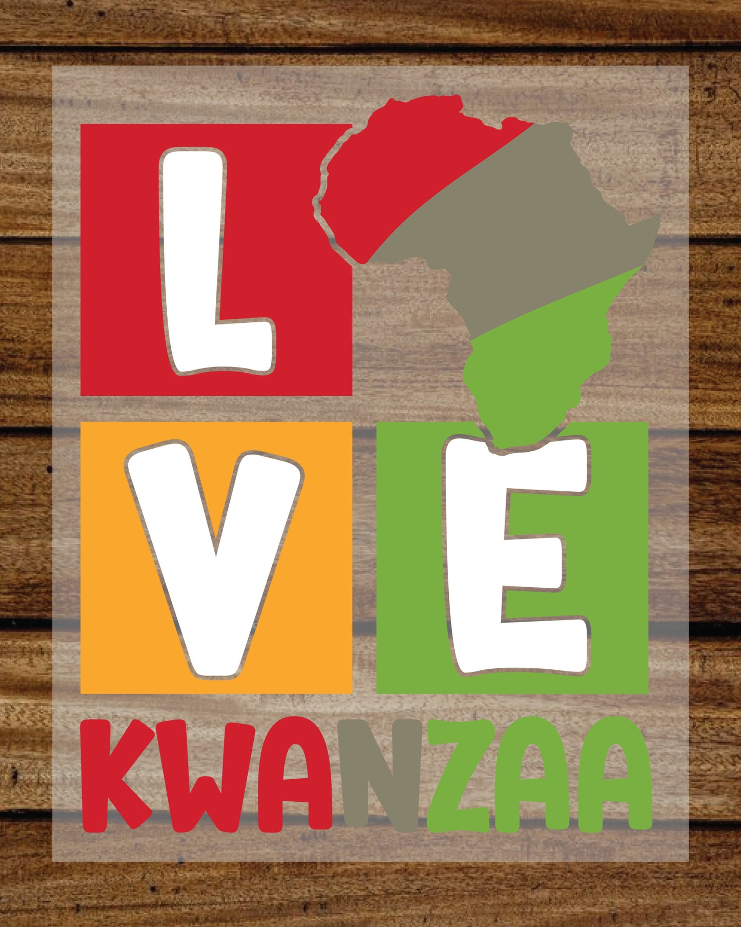 Love Kwanzaa Christmas DTF Transfer Film