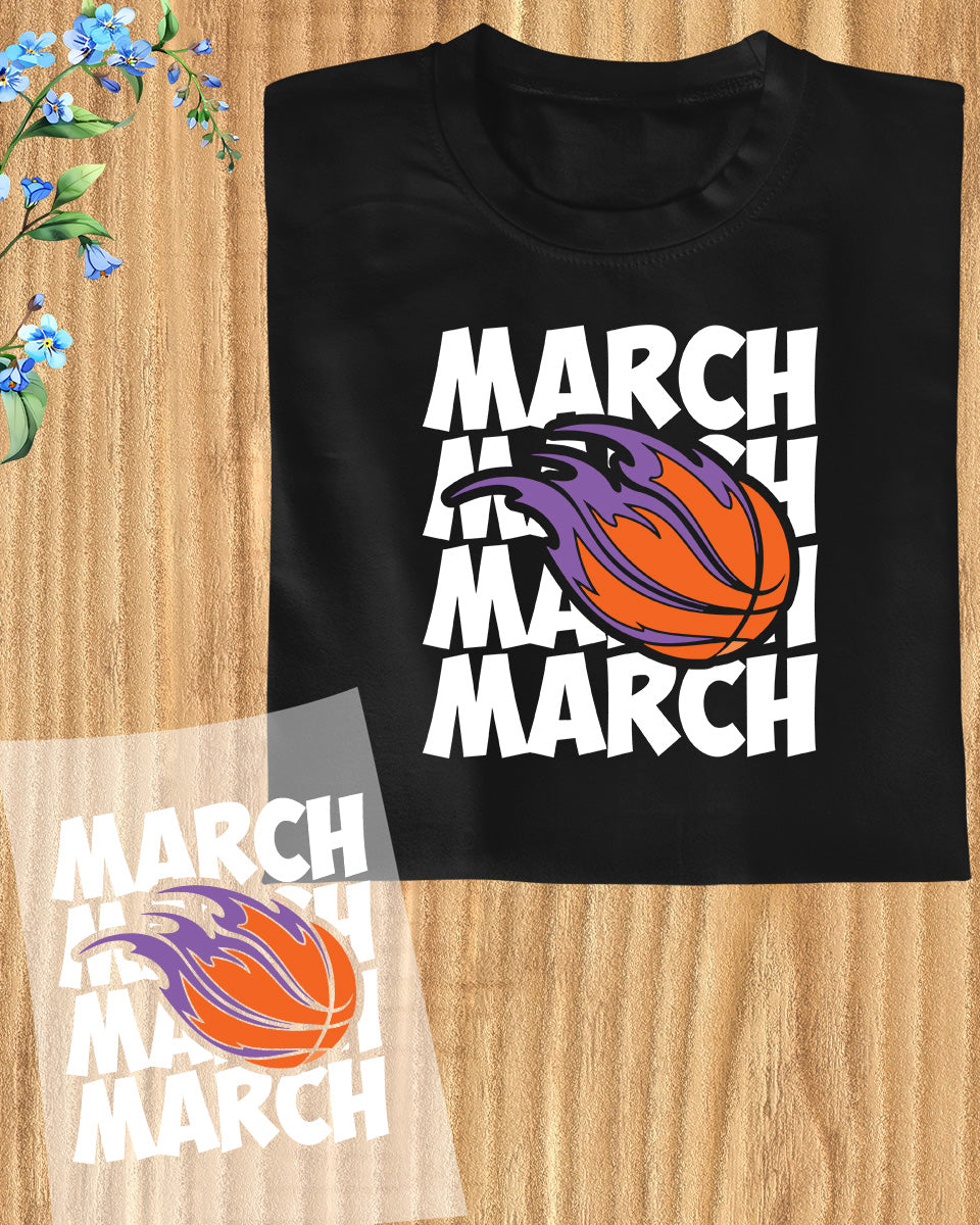 March Madness Basketball DTF Transfer Film