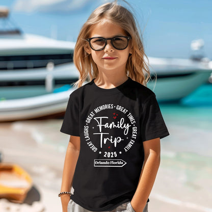 Family Trip 2025 Shirt Custom Name Tees