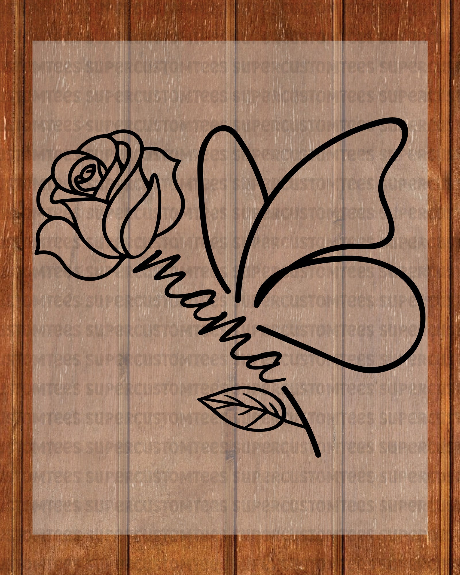 Mama Butterfly Rose DTF Transfer