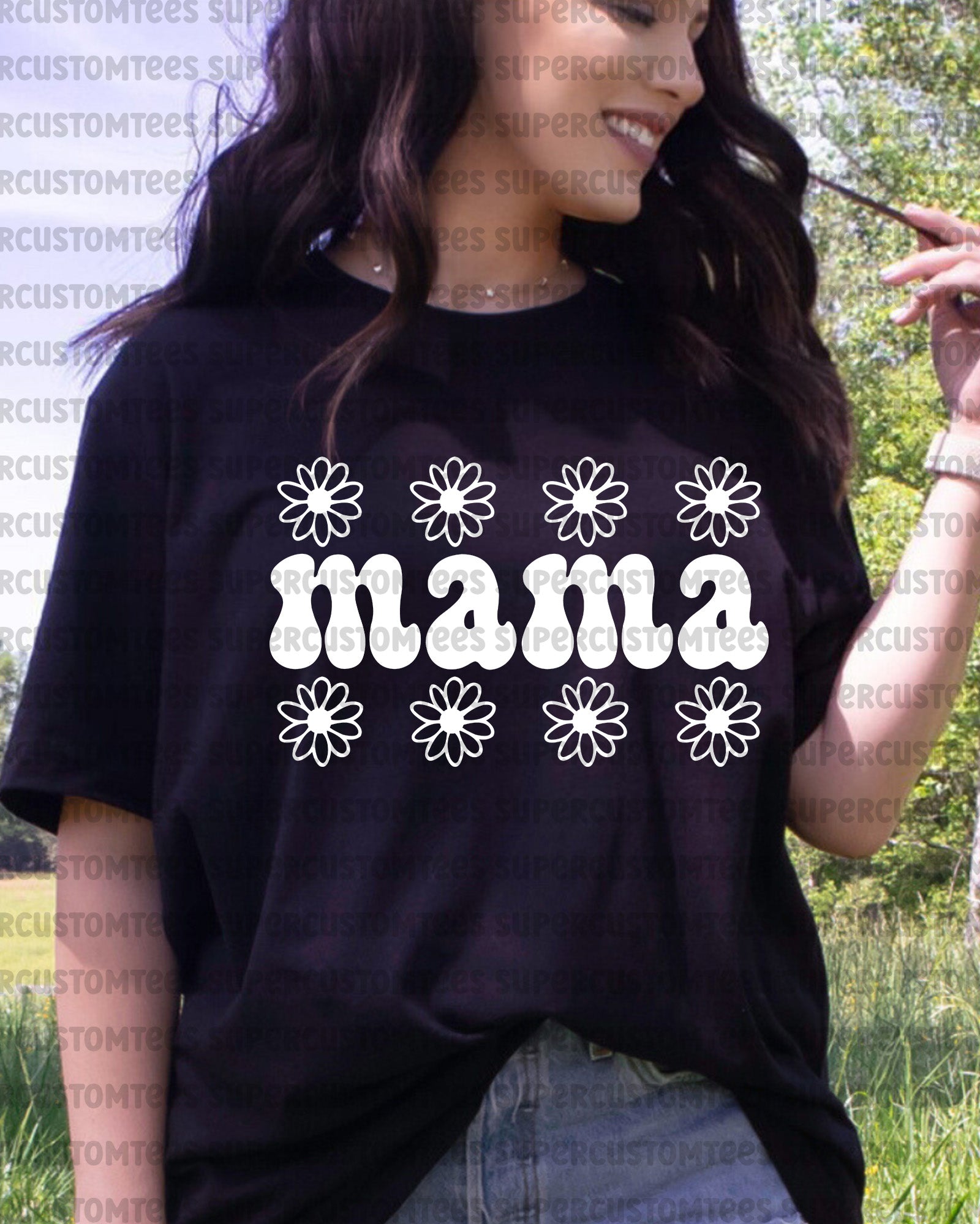 Mama Daisy Flower DTF Transfer Ready To Press