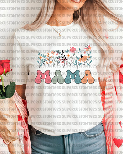 Mama Floral Heat Transfer for Shirts