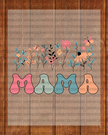 Mama Floral Heat Transfer for Shirts