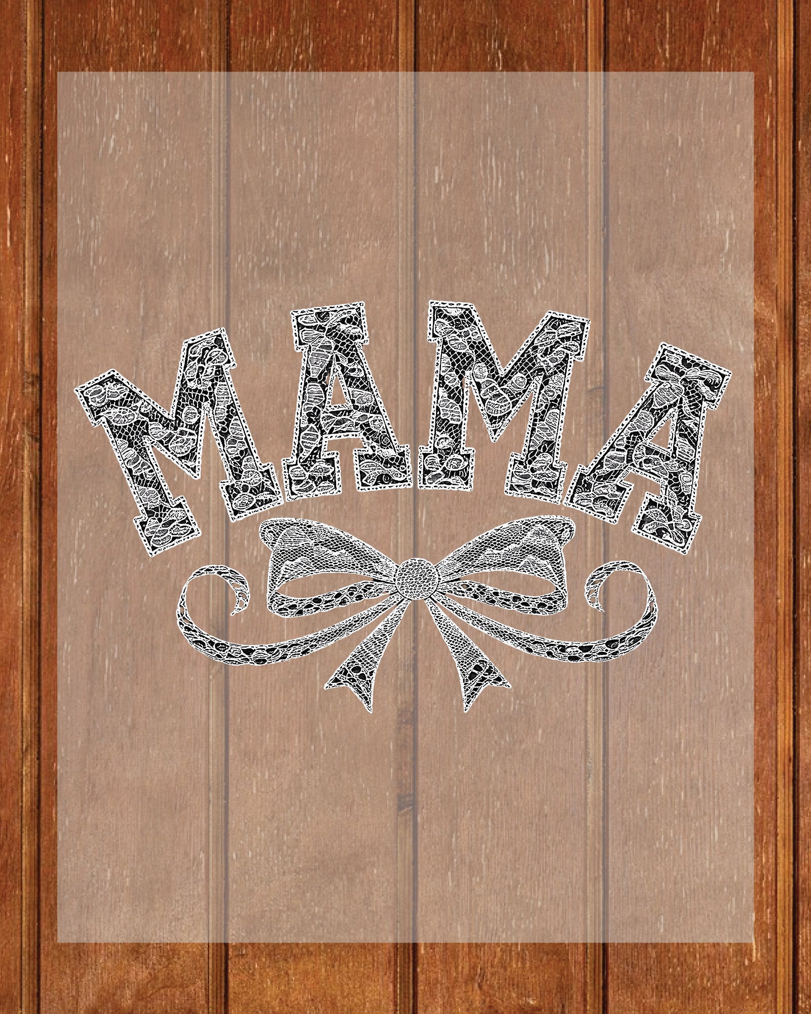 Mama Lace Coquette Bow DTF Transfer