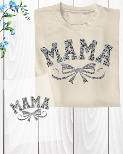 Mama Lace Coquette Bow DTF Transfer