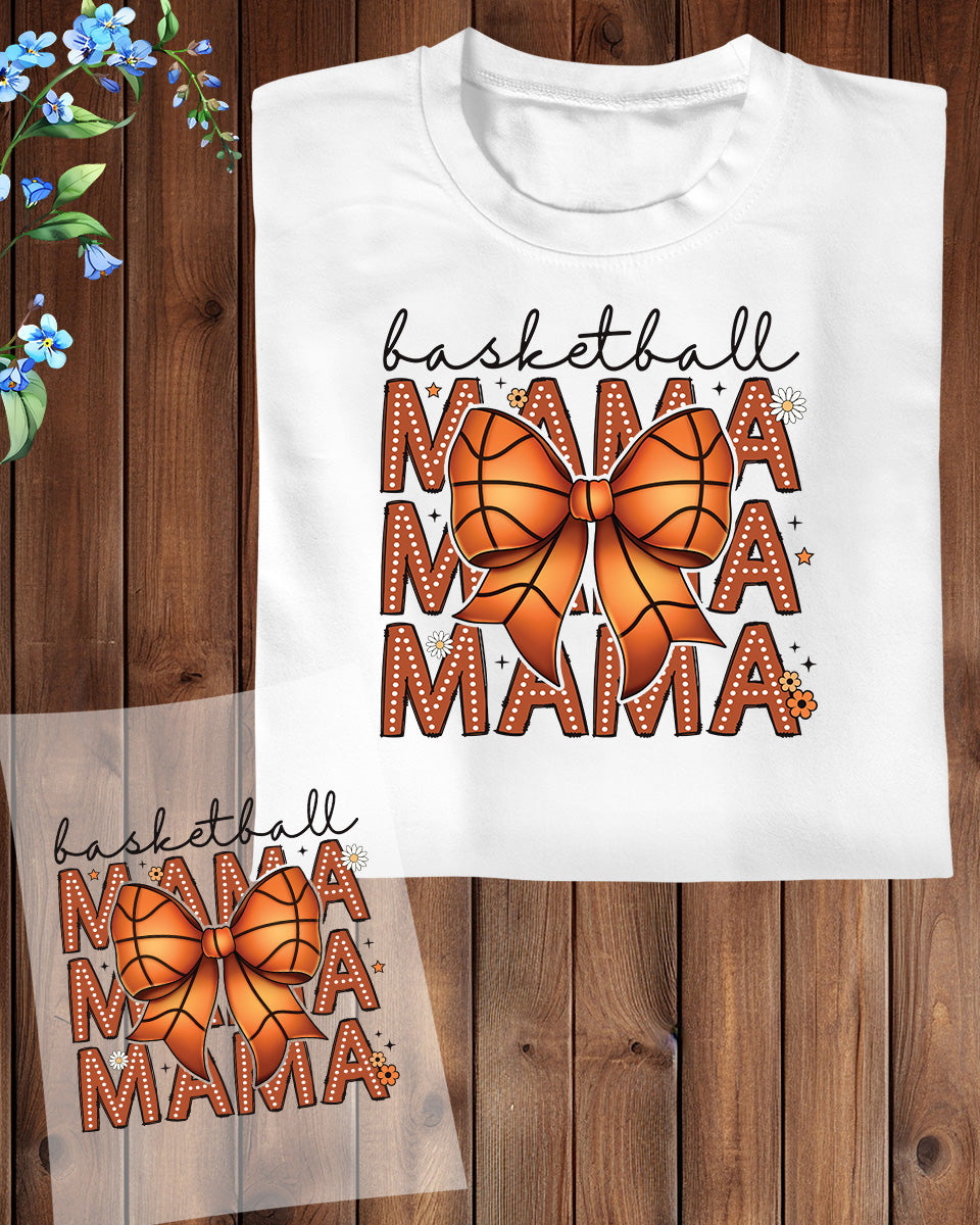 Basketball Mama Coquette Bow DTF Transfer Film
