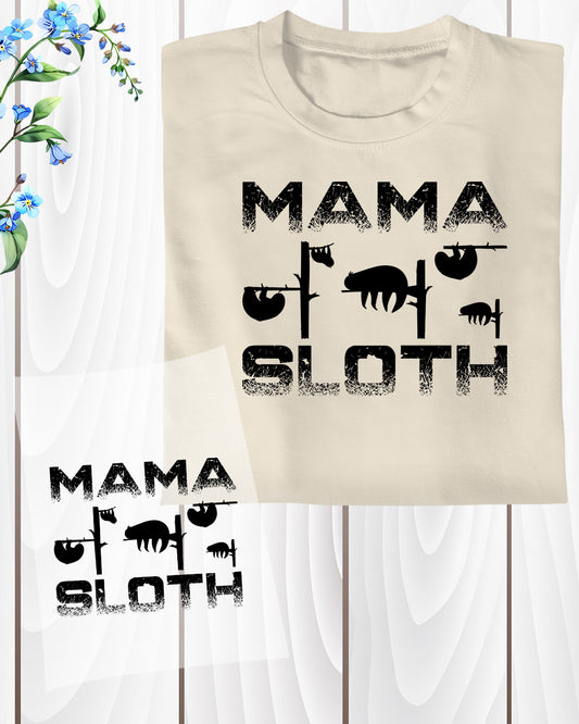 Mama Sloth DTF Transfer Film