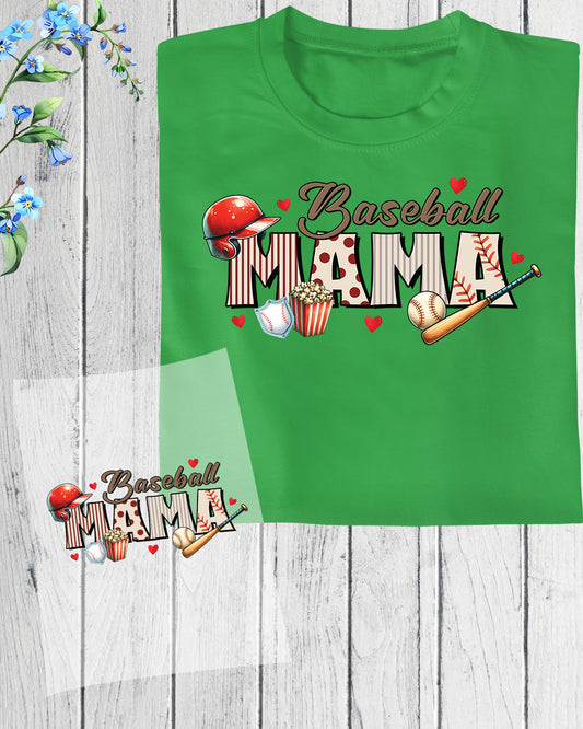 Baseball Mama Gift For Her DTF Transfer Film