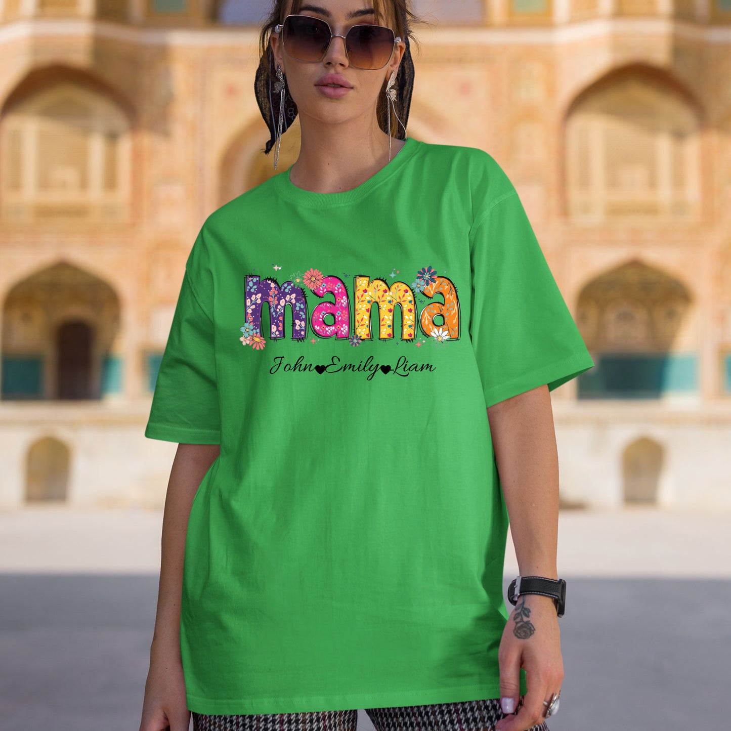 Personalized Mom Sweatshirt With Names, Customizable Mama Gift Shirt, Floral Mama Sweater, Mom Christmas Gift From Kids and Husband