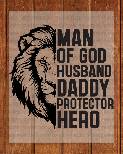 Man Of God DTF Transfer