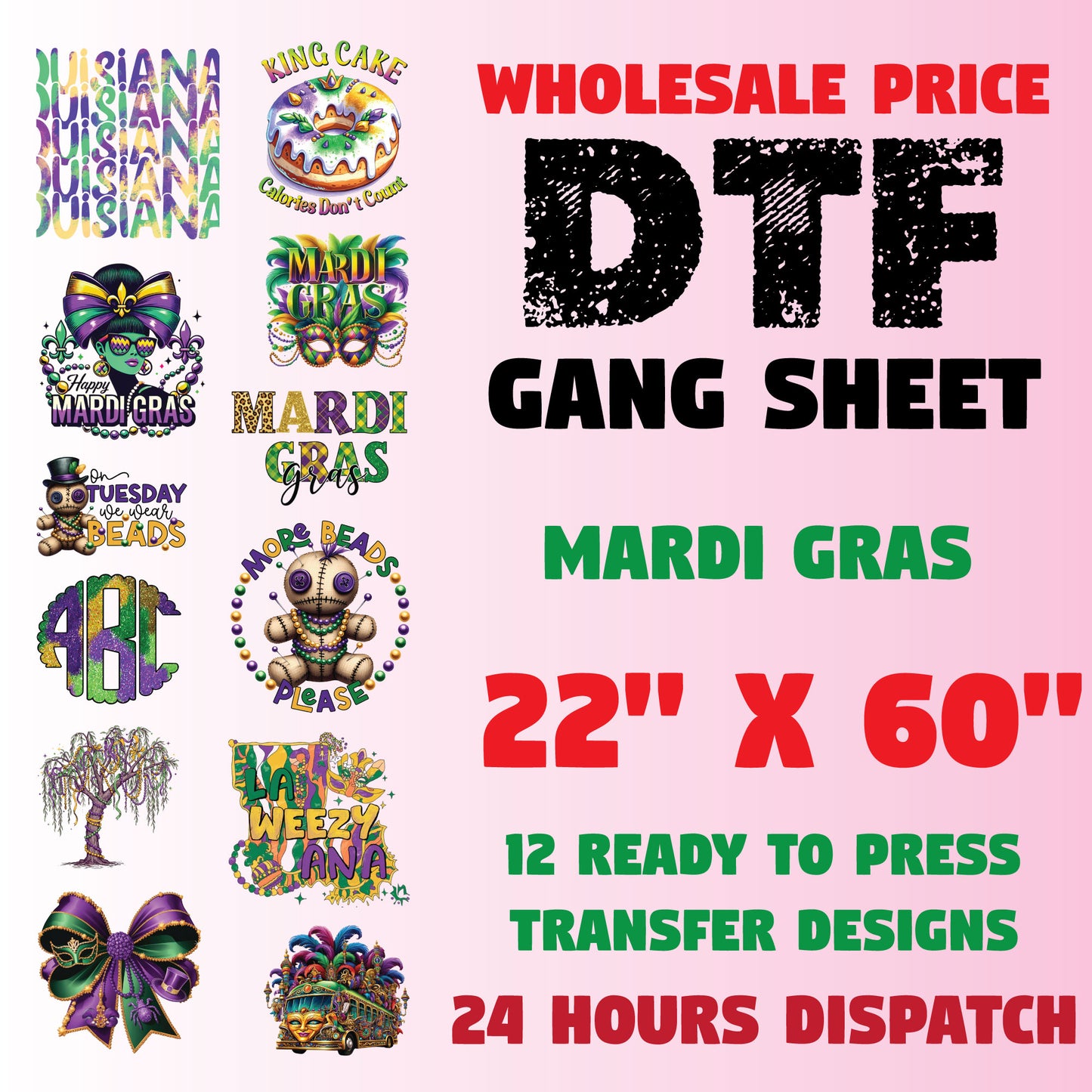 Mardi Gras Gang Sheet