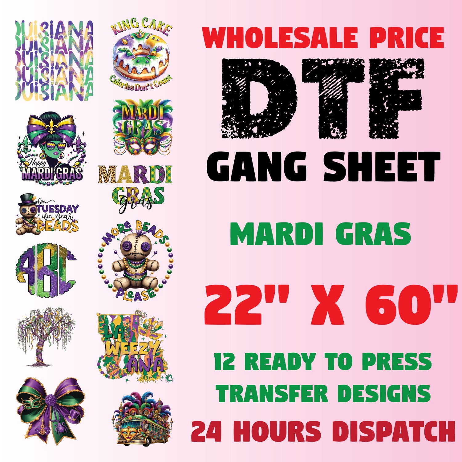Mardi Gras Gang Sheet