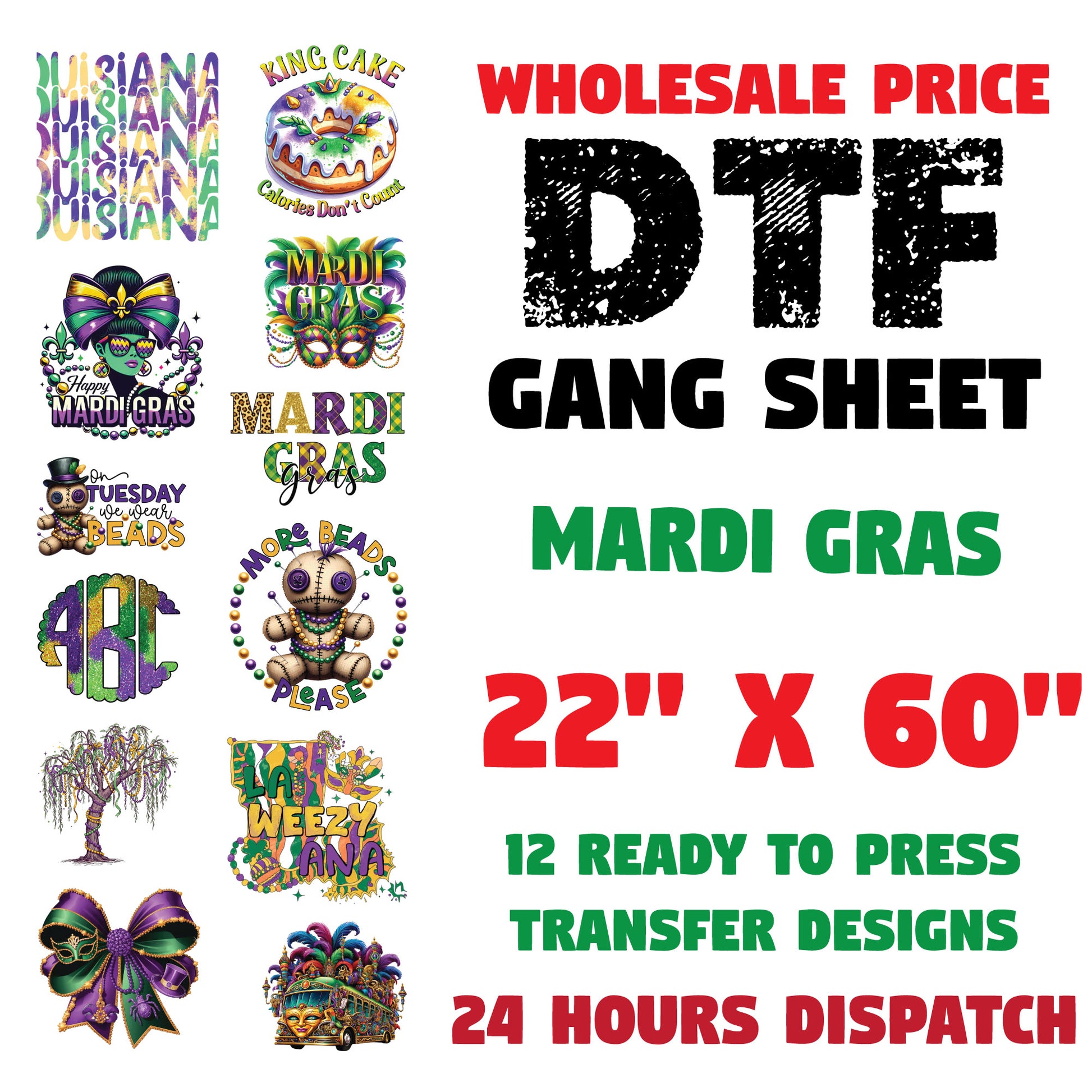 Mardi Gras Gang Sheet