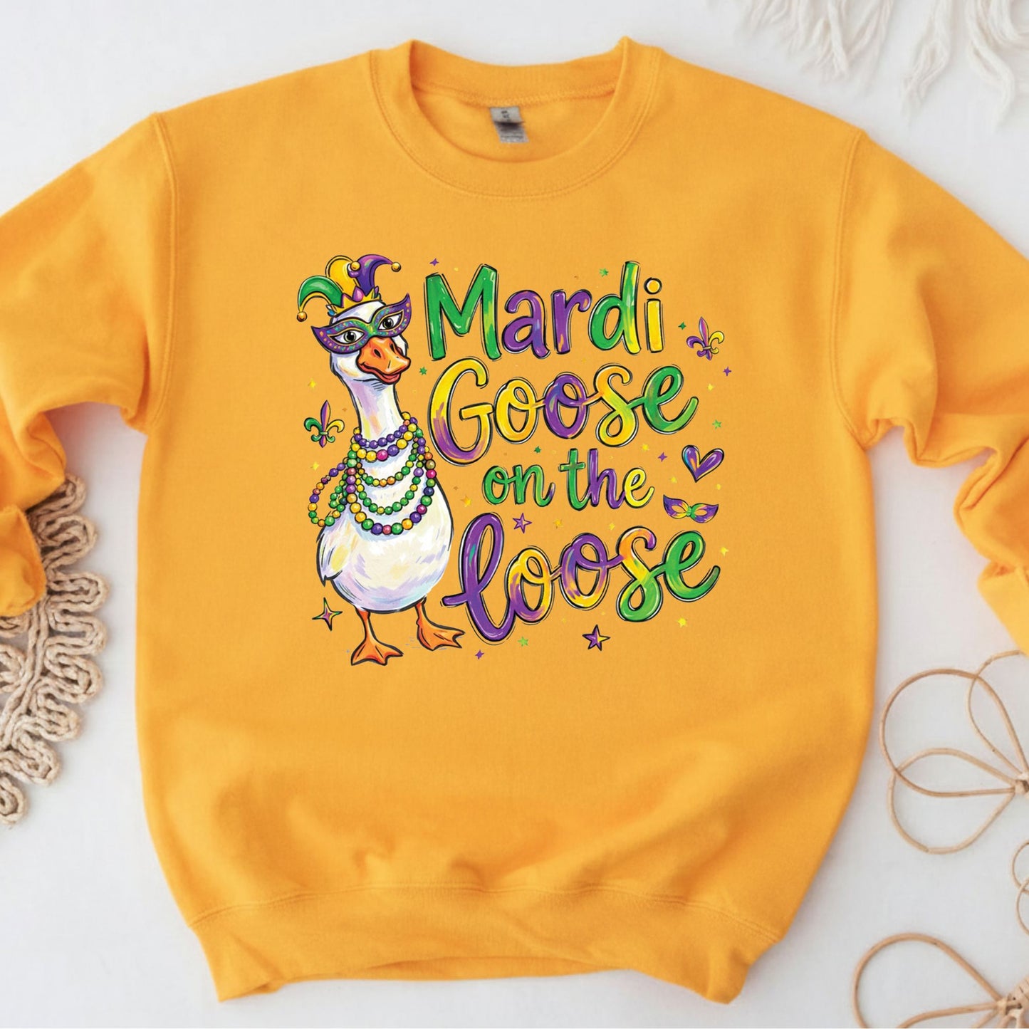 Mardi Gras Goose shirt Mardi Goose On The Loose Sweatshirt New Orleans Festival Carnival Tees For Women Men Kids Mardi Gras 2026 Gifts