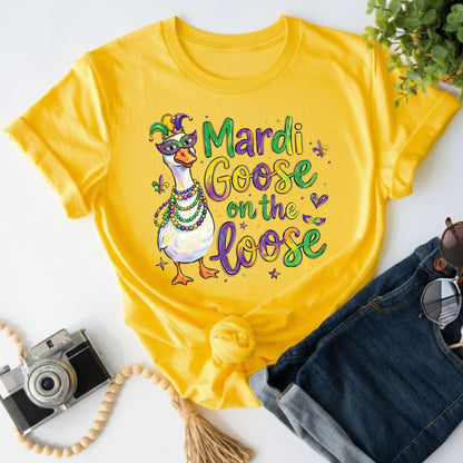 Mardi Gras Goose shirt Mardi Goose On The Loose Sweatshirt New Orleans Festival Carnival Tees For Women Men Kids Mardi Gras 2026 Gifts
