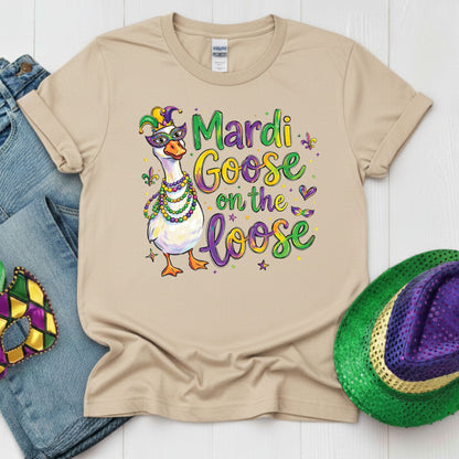 Mardi Gras Goose shirt Mardi Goose On The Loose Sweatshirt New Orleans Festival Carnival Tees For Women Men Kids Mardi Gras 2026 Gifts