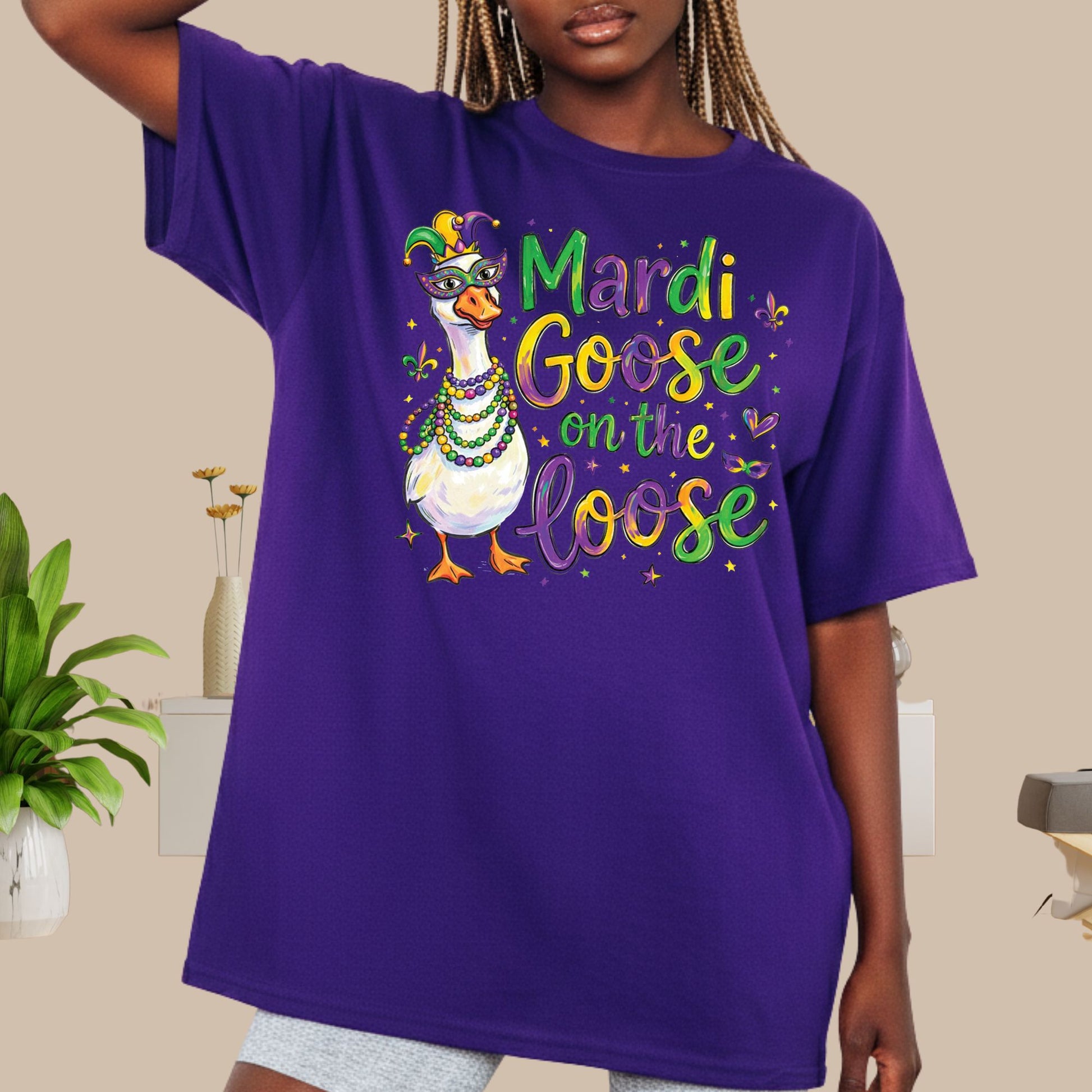 Mardi Gras Goose shirt Mardi Goose On The Loose Sweatshirt New Orleans Festival Carnival Tees For Women Men Kids Mardi Gras 2026 Gifts