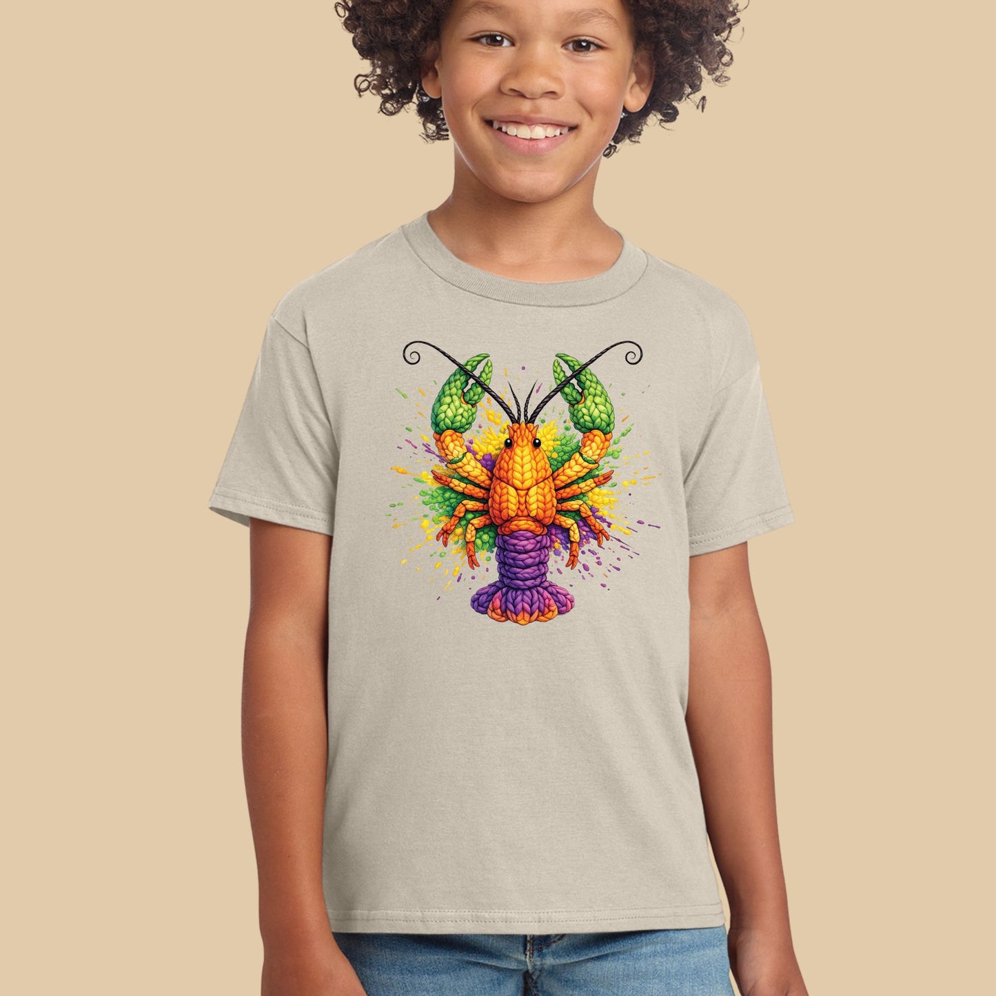 Mardi Gras Sweatshirt Faux Yarn Mardi Gras Crawfish Shirt New Orleans Festival Carnival Tees For Women Men Kids Mardi Gras 2026 Gifts