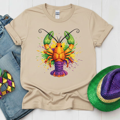 Mardi Gras Sweatshirt Faux Yarn Mardi Gras Crawfish Shirt New Orleans Festival Carnival Tees For Women Men Kids Mardi Gras 2026 Gifts