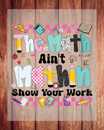 Math Teacher Back to School DTF Transfer