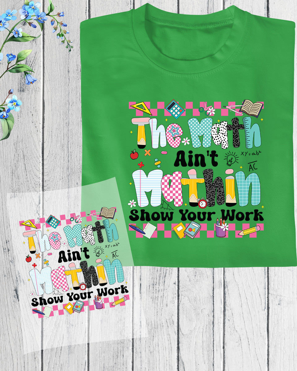 Math Teacher Back to School DTF Transfer