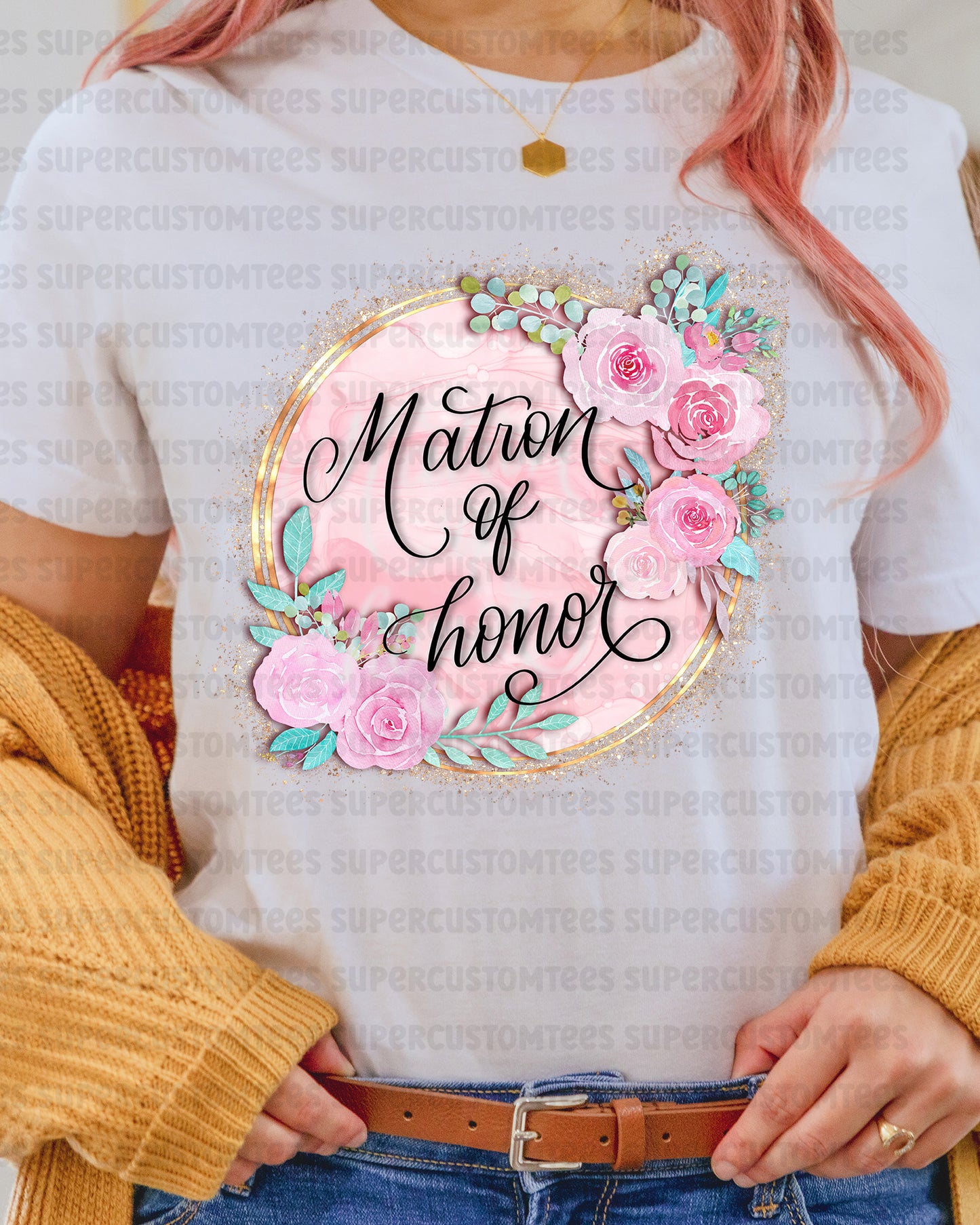 Matron of Honor Heat Transfer for Shirts