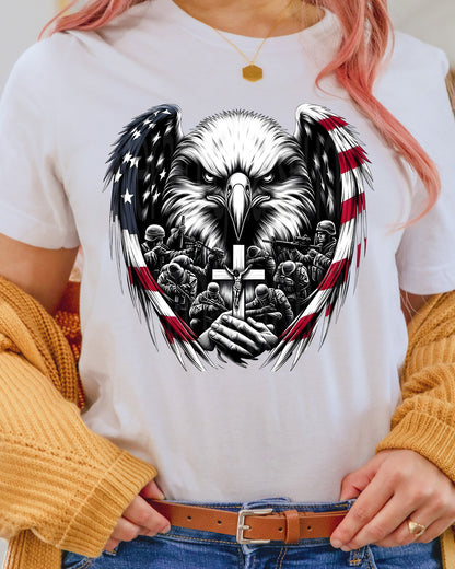 Memorial Day American Flag Eagle DTF Transfer