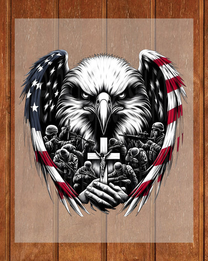 Memorial Day American Flag Eagle DTF Transfer