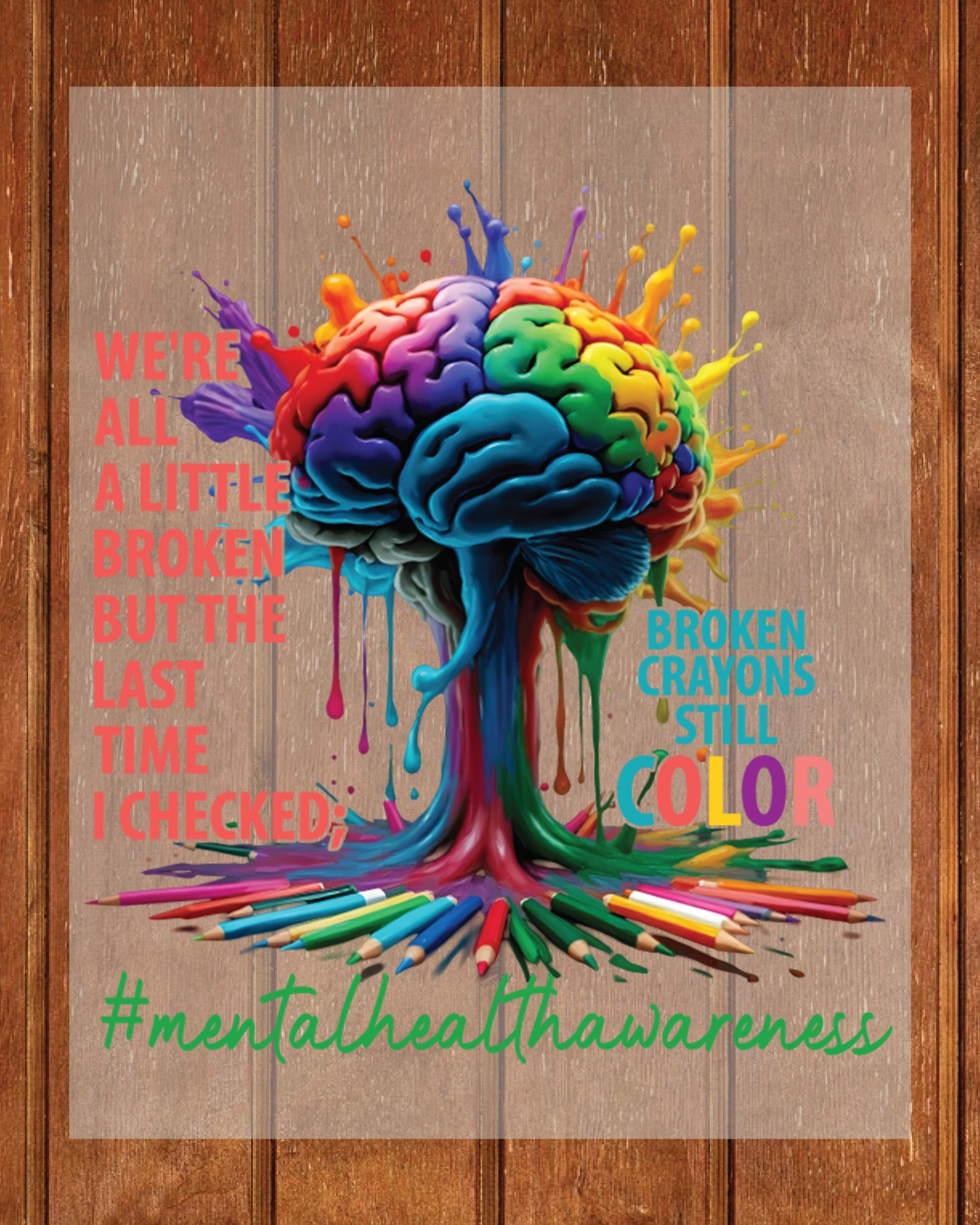 Mental Health Awareness DTF Transfer